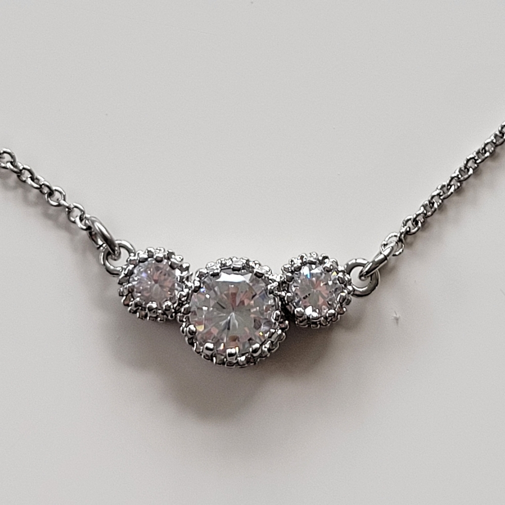 Avon | Dream CZ Triple Stone Pendant Necklace